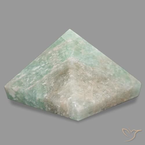 Amazonita Verde gris musgoso natural de 67.40 ct, Cuadrado, Opaco