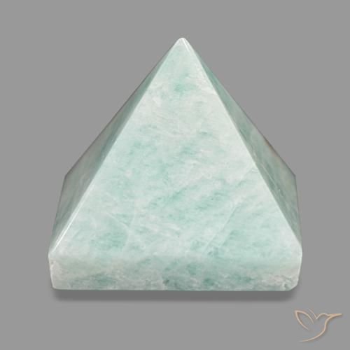 Amazonita Verde gris musgoso natural de 79.08 ct, Cuadrado, Opaco