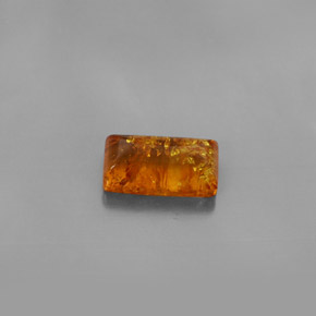 Ámbar naranja natural de 1,32 ct, transparente, transparente / translúcido