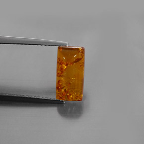 Ámbar naranja natural de 1,32 ct, transparente, transparente / translúcido