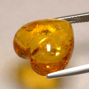 Ámbar naranja natural de 5,82 ct, transparente, transparente / translúcido