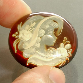 Ámbar naranja natural de 14,67 ct, transparente, transparente / translúcido
