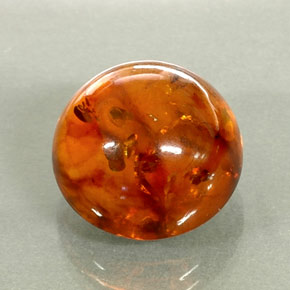 Ámbar naranja natural de 6,06 ct, transparente, transparente / translúcido