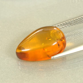 Ámbar naranja natural de 2,56 ct, transparente, transparente / translúcido
