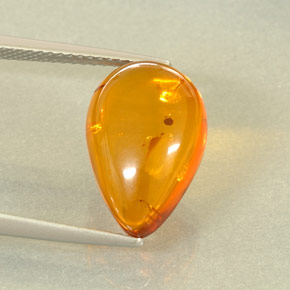 Ámbar naranja natural de 2,56 ct, transparente, transparente / translúcido