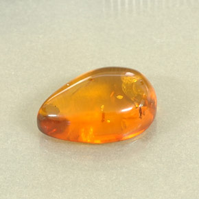 Ámbar naranja natural de 2,56 ct, transparente, transparente / translúcido