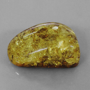Ámbar naranja natural de 17,75 ct, transparente, transparente / translúcido