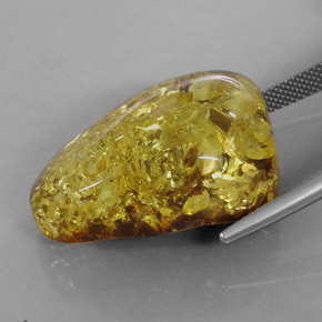 Ámbar naranja natural de 17,75 ct, transparente, transparente / translúcido