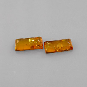 Gemas de ámbar naranja natural de  ct, transparente, transparente / translúcido