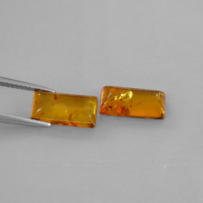 Gemas de ámbar naranja natural de  ct, transparente, transparente / translúcido