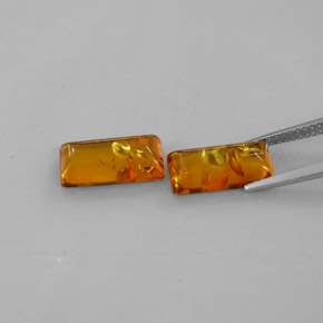 Gemas de ámbar naranja natural de  ct, transparente, transparente / translúcido