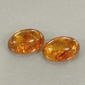 Gemas de ámbar naranja natural de  ct, transparente, transparente / translúcido