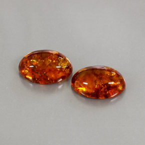 Gemas de ámbar naranja natural de  ct, transparente, transparente / translúcido