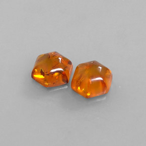Gemas de ámbar naranja natural de  ct, transparente, transparente / translúcido