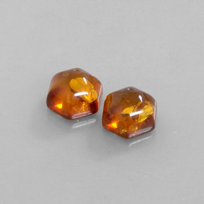 Gemas de ámbar naranja natural de  ct, transparente, transparente / translúcido