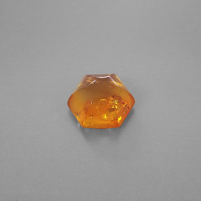 Ámbar naranja natural de 0,83 ct, transparente, transparente / translúcido