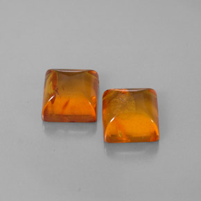 Gemas de ámbar naranja natural de  ct, transparente, transparente / translúcido