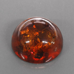 Ámbar naranja natural de 6,16 ct, transparente, transparente / translúcido