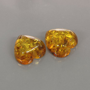 Gemas de ámbar naranja natural de  ct, transparente, transparente / translúcido