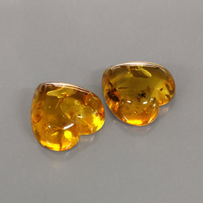 Gemas de ámbar naranja natural de  ct, transparente, transparente / translúcido