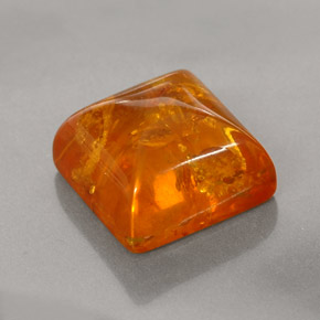 Ámbar naranja natural de 1,21 ct, transparente, transparente / translúcido