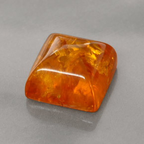 Ámbar naranja natural de 1,21 ct, transparente, transparente / translúcido