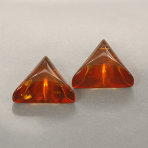 Gemas de ámbar naranja natural de  ct, transparente, transparente / translúcido