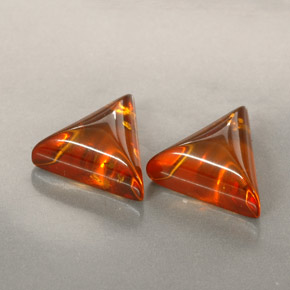 Gemas de ámbar naranja natural de  ct, transparente, transparente / translúcido