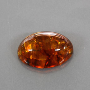 Ámbar naranja natural de 2,13 ct, transparente, transparente / translúcido