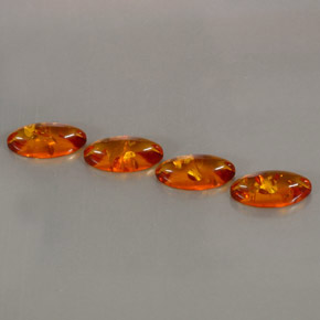 Gemas de ámbar naranja natural de  ct, transparente, transparente / translúcido