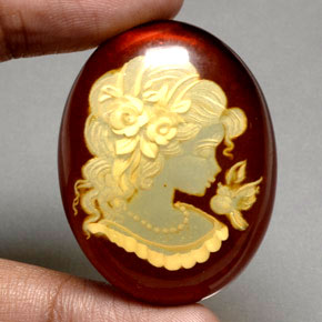 Ámbar naranja natural de 31,01 ct, transparente, transparente / translúcido