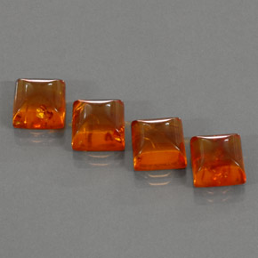 Gemas de ámbar naranja natural de  ct, transparente, transparente / translúcido