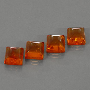Gemas de ámbar naranja natural de  ct, transparente, transparente / translúcido