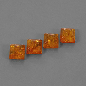 Gemas de ámbar naranja natural de  ct, transparente, transparente / translúcido
