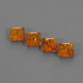 Gemas de ámbar naranja natural de  ct, transparente, transparente / translúcido