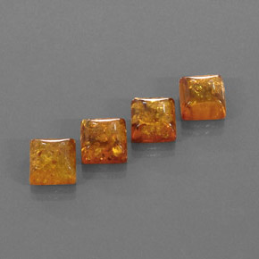 Gemas de ámbar naranja natural de  ct, transparente, transparente / translúcido