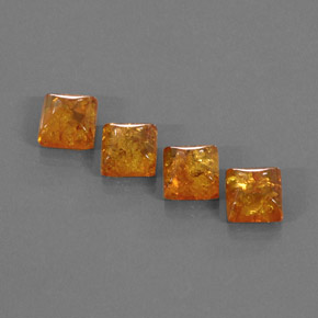Gemas de ámbar naranja natural de  ct, transparente, transparente / translúcido