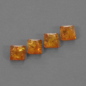 Gemas de ámbar naranja natural de  ct, transparente, transparente / translúcido
