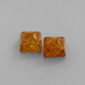 Gemas de ámbar naranja natural de  ct, transparente, transparente / translúcido