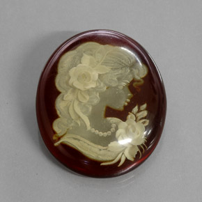 Ámbar marrón natural de 19,78 ct, transparente, transparente / translúcido