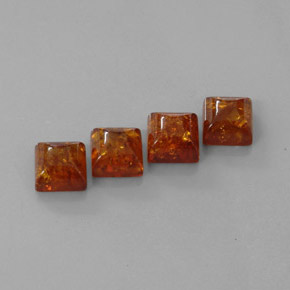 Gemas de ámbar naranja natural de  ct, transparente, transparente / translúcido