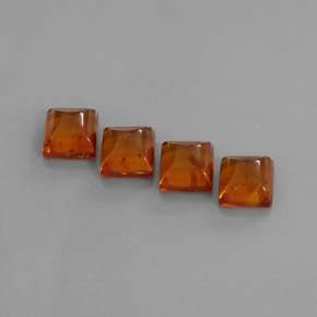 Gemas de ámbar naranja natural de  ct, transparente, transparente / translúcido