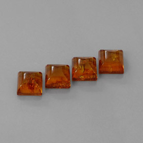 Gemas de ámbar naranja natural de  ct, transparente, transparente / translúcido