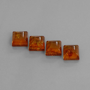 Gemas de ámbar naranja natural de  ct, transparente, transparente / translúcido