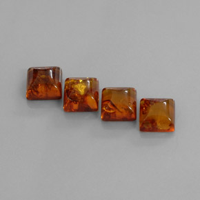 Gemas de ámbar naranja natural de  ct, transparente, transparente / translúcido