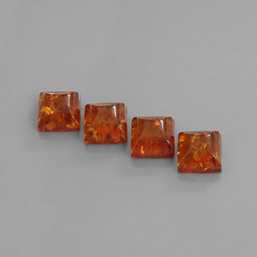 Gemas de ámbar naranja natural de  ct, transparente, transparente / translúcido