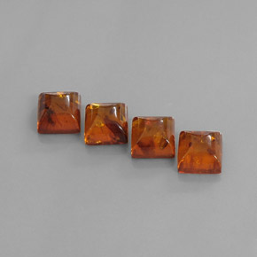 Gemas de ámbar naranja natural de  ct, transparente, transparente / translúcido