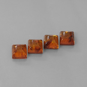Gemas de ámbar naranja natural de  ct, transparente, transparente / translúcido