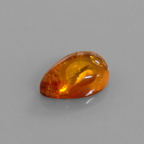 Ámbar naranja natural de 2,61 ct, transparente, transparente / translúcido