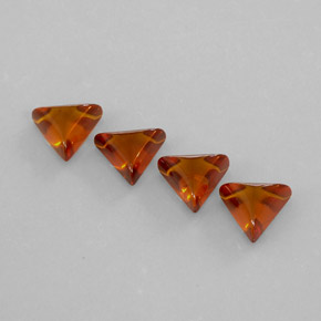 Gemas de ámbar naranja natural de  ct, transparente, transparente / translúcido